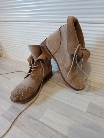 Chaussure daim/tissus texto taille 38