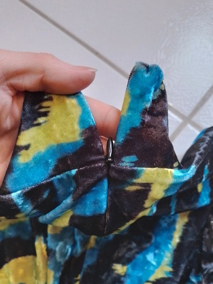 Pull femme col roulé Shein bleu vert noir - photo numéro 12