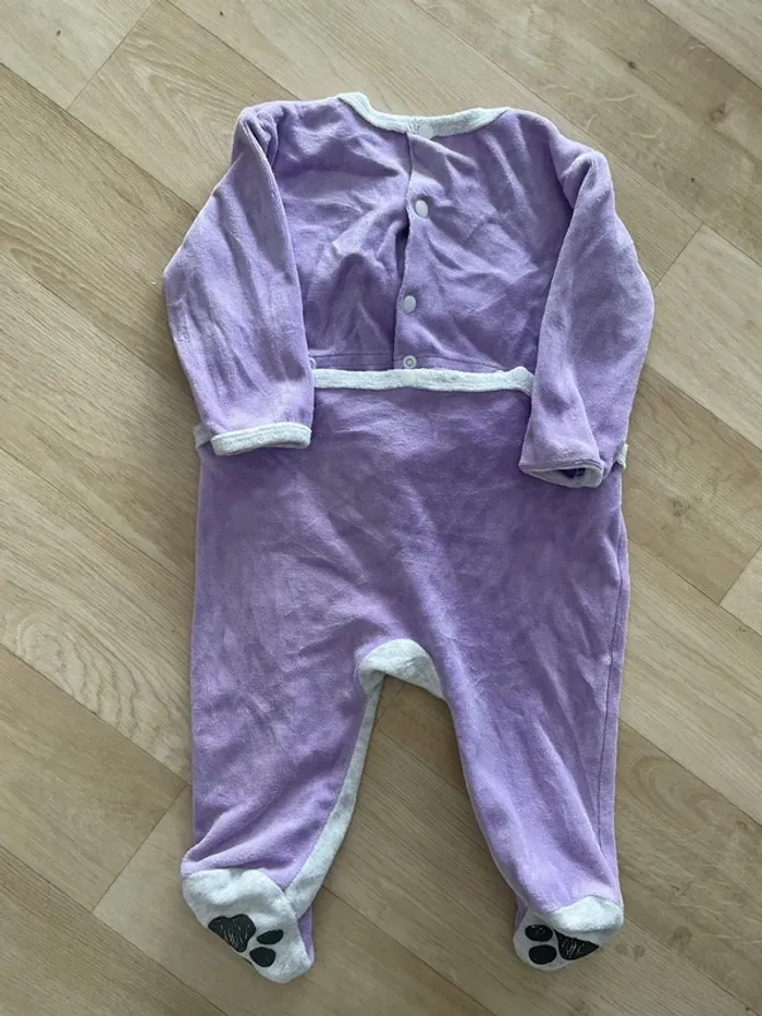 Lot 5 pyjama velours fille 6 mois - photo numéro 12