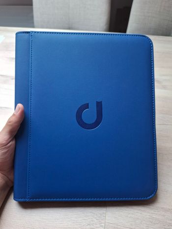 Classeur zip de rangement pour 128 cartes sous toploaders Pokémon de qualité premium en bleu foncé