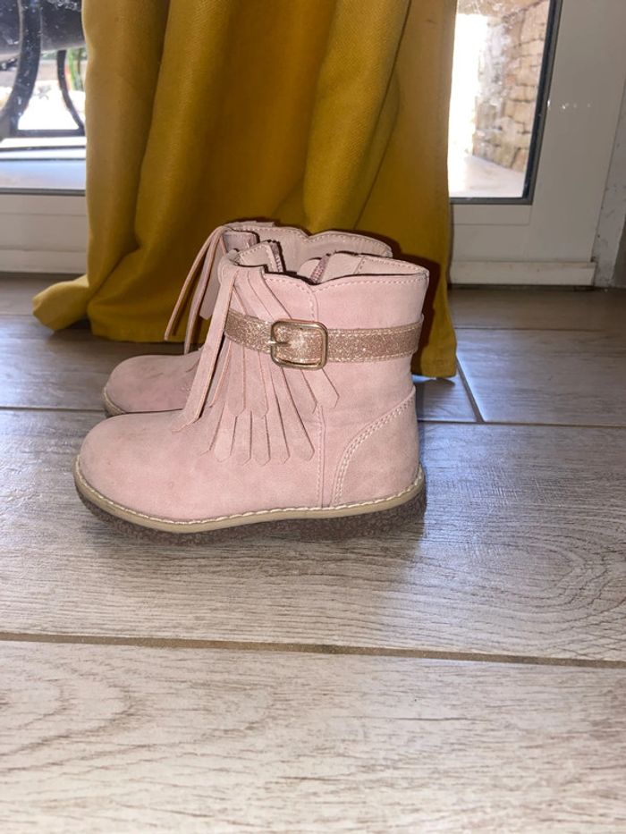 Bottine rose petite fille