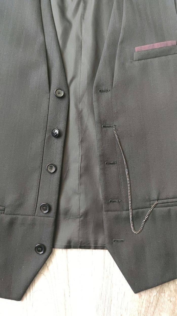 Veste gilet de costume top noir surchermise homme The Kooples taille 48 - photo numéro 4