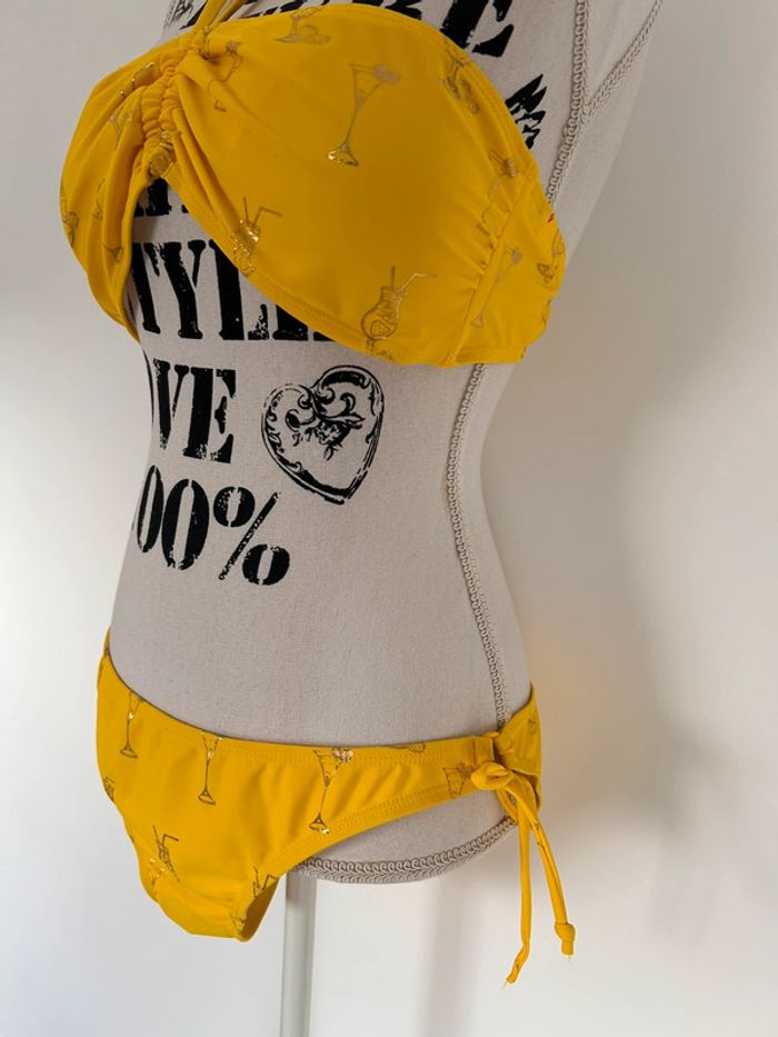 Maillot de bain bikini jaune plage Swimming trucks Traje de baño Costume da bagno neuf - photo numéro 5