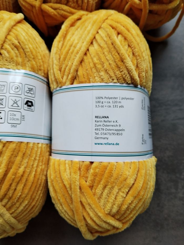 Lot de 5 pelotes Laine couleur moutarde - photo numéro 2