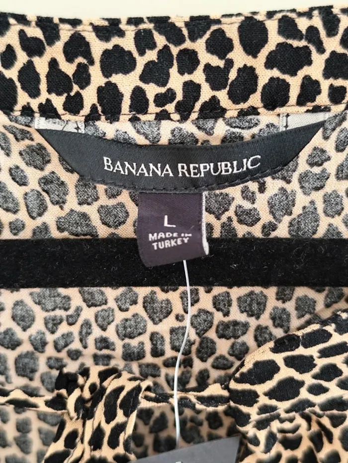 Beau chemisier Banana Republic M/L manches longues motifs léopard - photo numéro 6