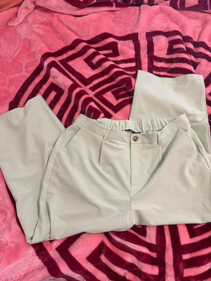 Pantalon large vert pomme