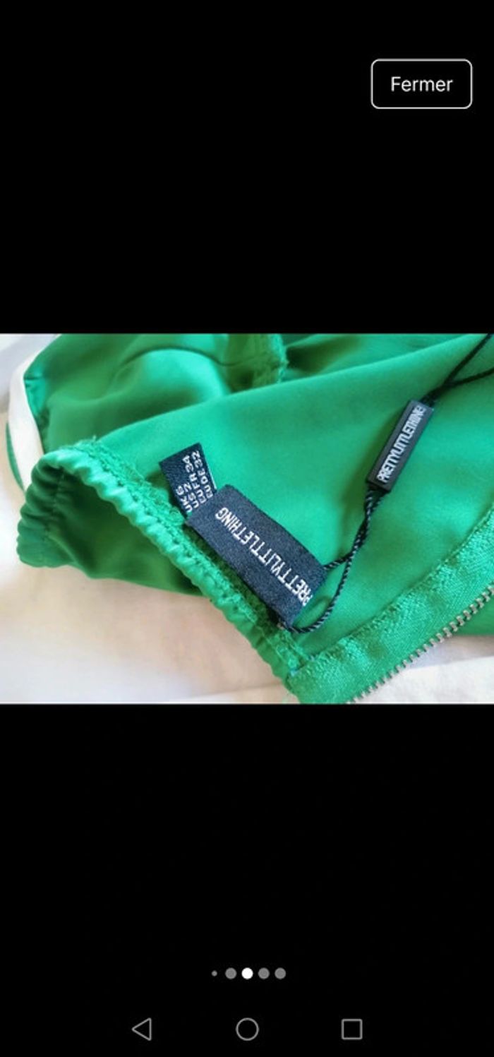 Corset vert en satin - photo numéro 5