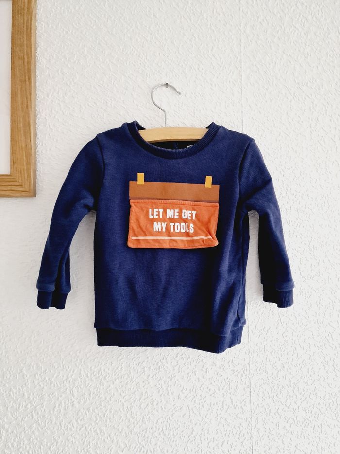 Mango Kids - Sweat manches longues - Let Me Get My Tools (18 mois) - photo numéro 3