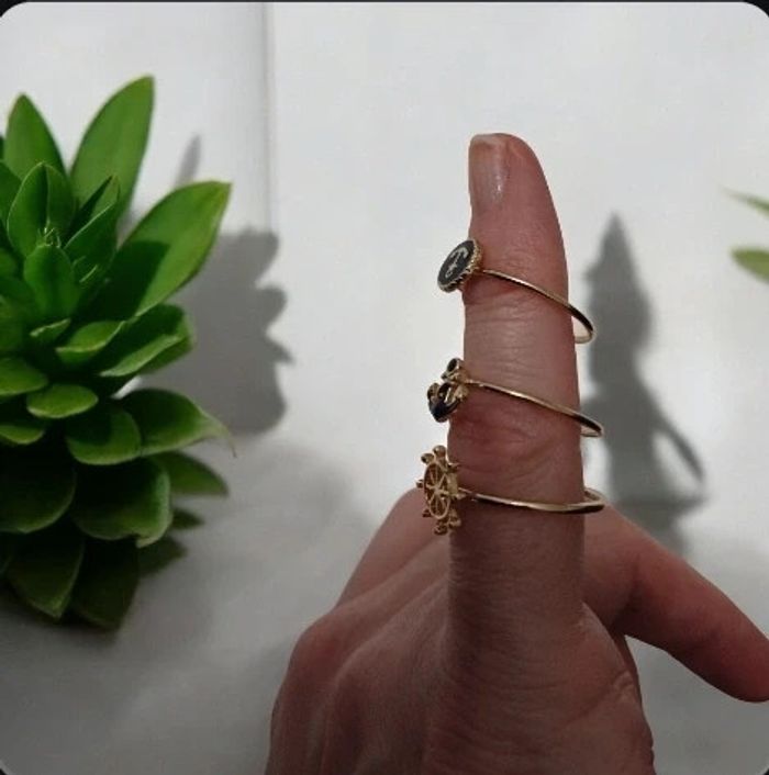 Lot de 3 bagues thème de la mer En très bon état - photo numéro 4