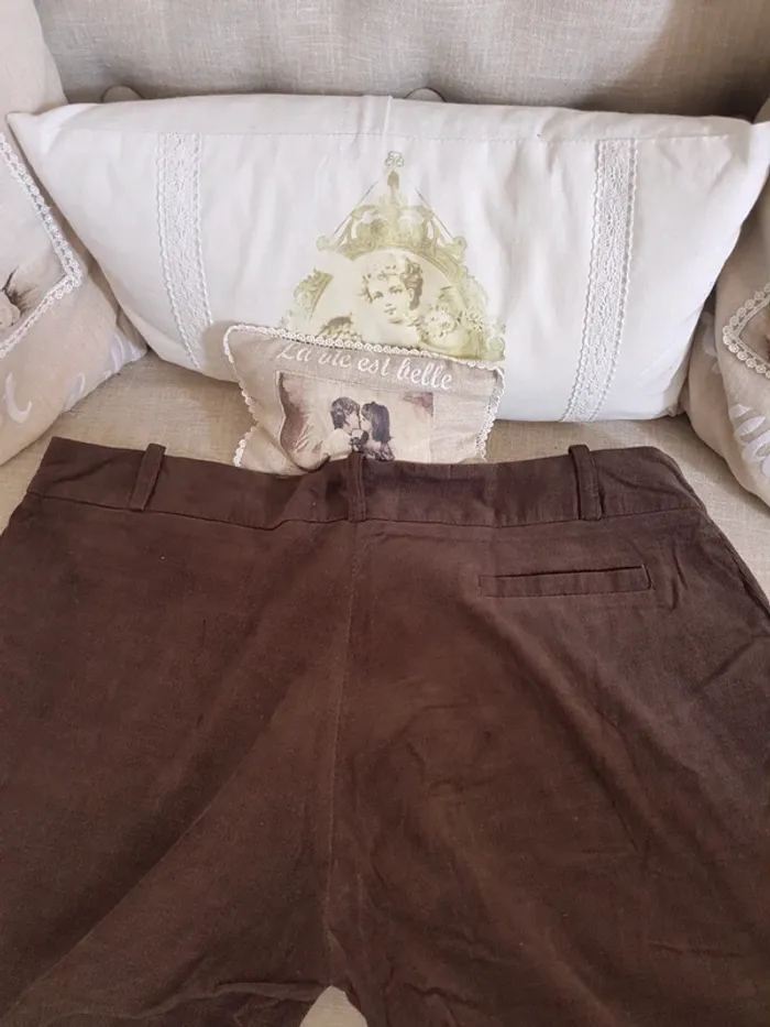 Short bermuda velours très fin marron Pimkie T 42 Neuf - photo numéro 4