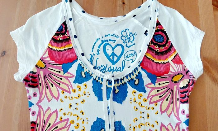 Très joli Top Desigual L blanc - photo numéro 2