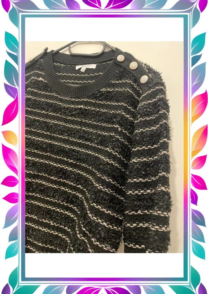 Pull noir doré taille unique - photo numéro 2
