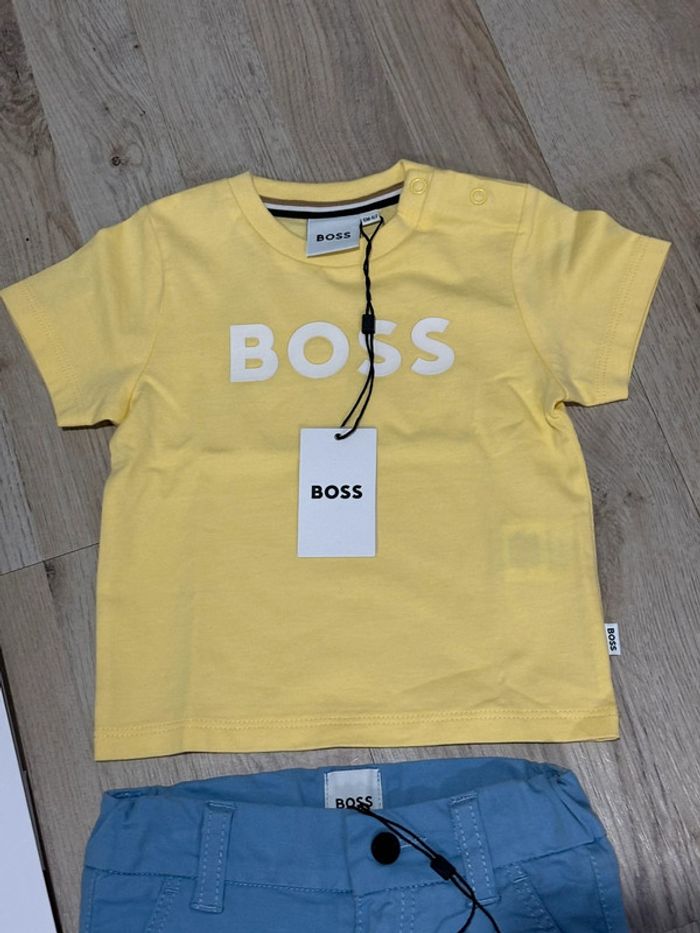 Lot vêtements t-shirt et short Boss pour bébé garçon 6 mois - photo numéro 4