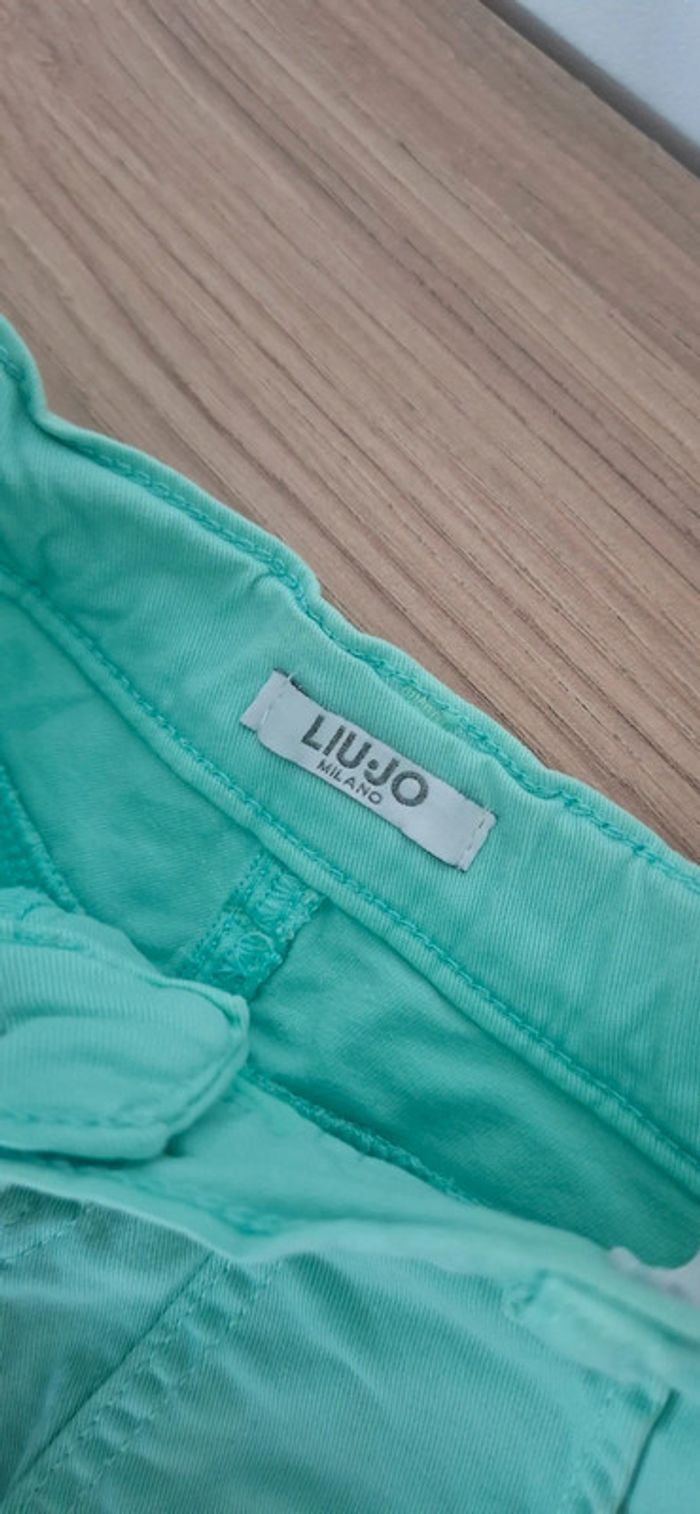 🩵 Short en jean bleu menthe Liu Jo – 110 cm (5 ans) - photo numéro 4