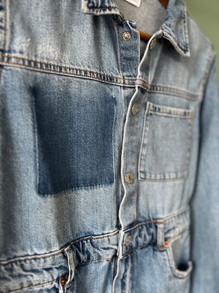 💙 Robe Chemise tendance en Jean Zara Patchwork – 13/14 ans (164 cm) / Convient XS-S - photo numéro 6