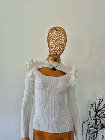 Pull Blanc Femme Taille Unique