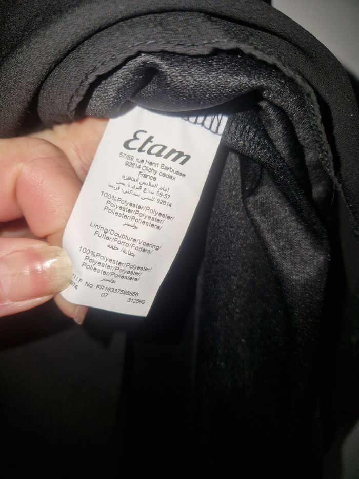 Robe noire Etam taille 36 NEUVE - photo numéro 4