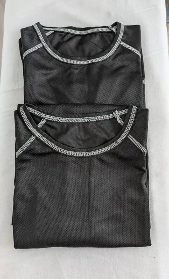 Lot de 2 t-shirts noirs sous pull - Portwest - taille M