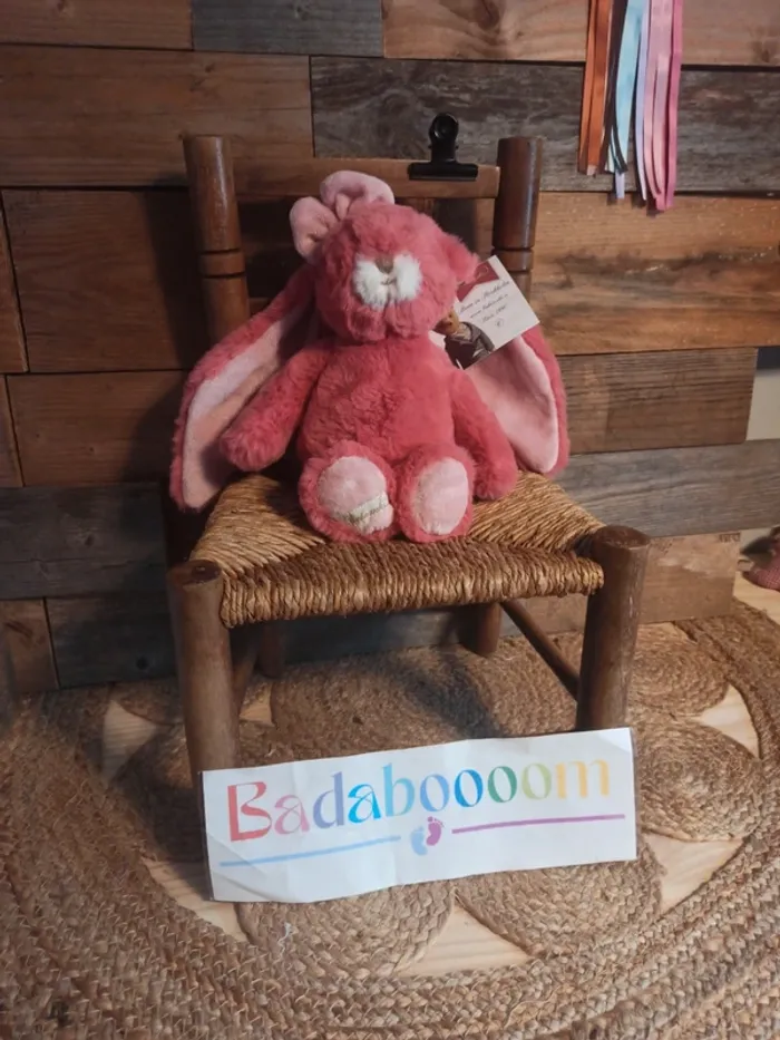 Peluche lapin rose bukowski friendly kanina