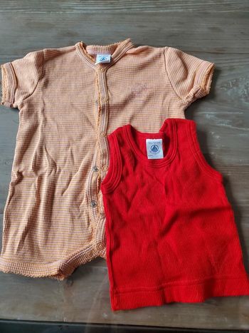 Lot combishort et Marcel Petit Bateau 3 mois