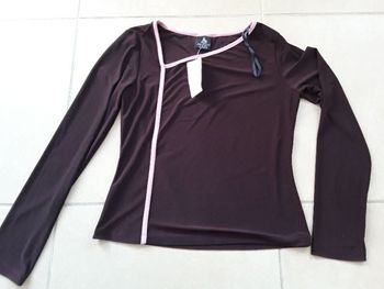 T-shirt marron femme 42 NEUF