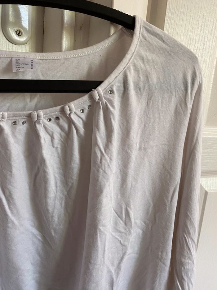 Blouse blanche avec strass