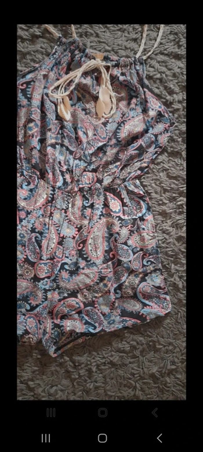 Combinaison short fluide imprimé - photo numéro 3