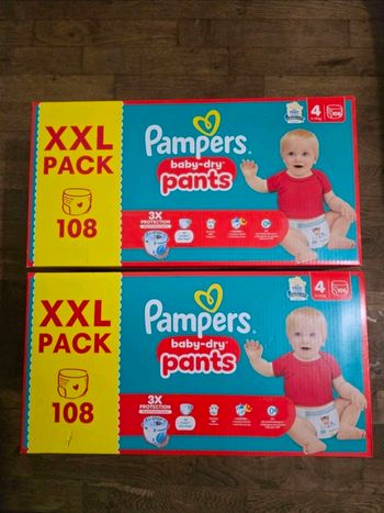 🌟 Pampers Baby Dry pants 2x108 couches T4 (9 - 15 kg) 🌟