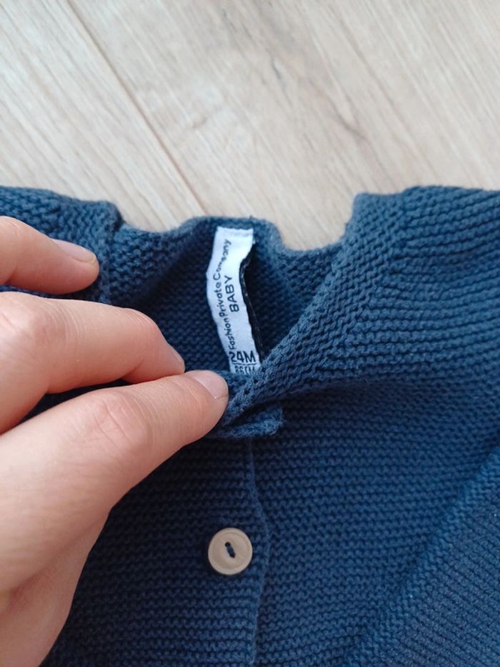 Gilet bleu marine chic 24m - photo numéro 2