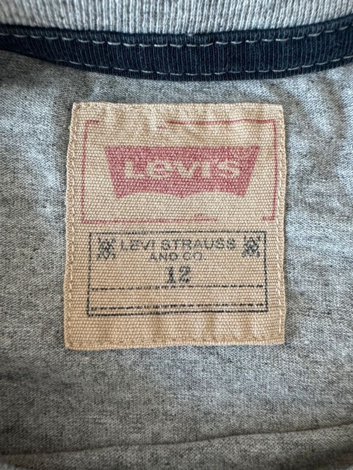 Tee-shirt manches longues gris foncé Levi's g Taille 12 ans - photo numéro 4