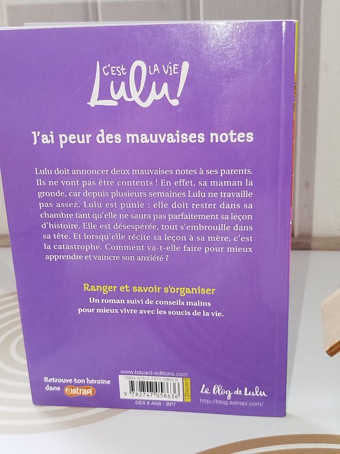 📚Bayard Poche Lulu J'ai peur des mauvaises notes Neuf - photo numéro 3