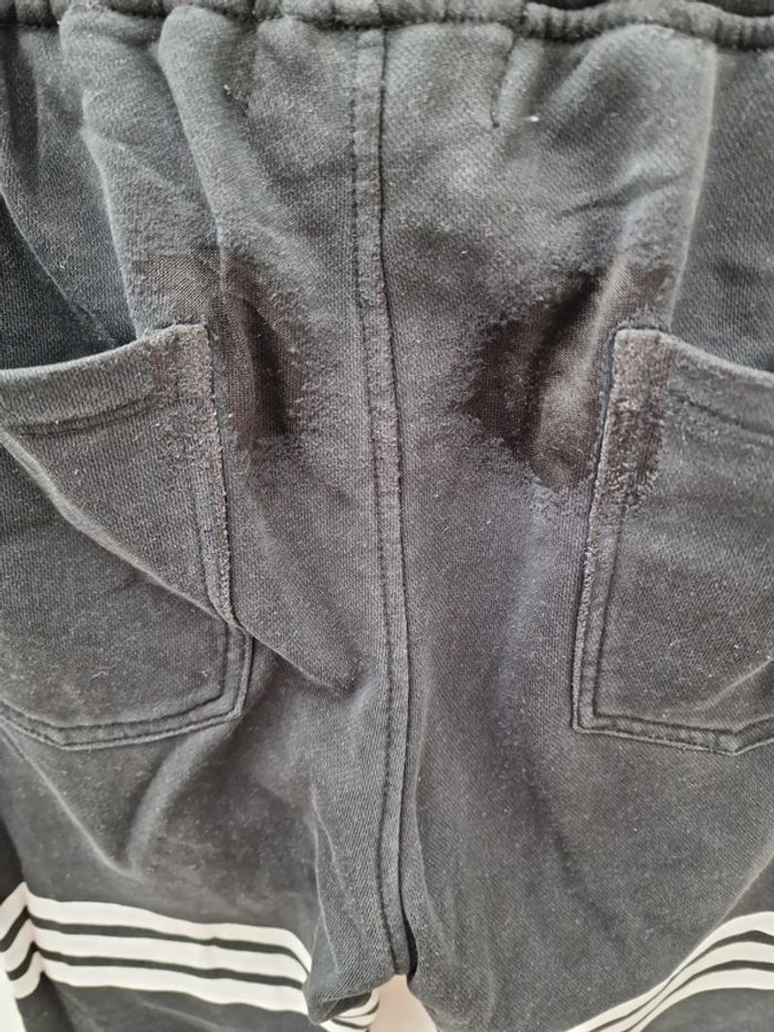 Pantalon Jogging Noir Imprimé Américain Dollars Blanc - photo numéro 4