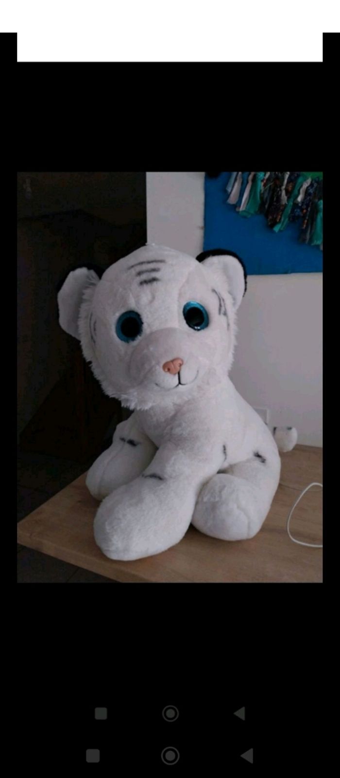 Peluche tigre blanc - photo numéro 2