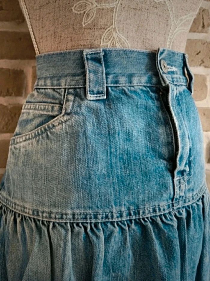 Jupe en jean bleu délavé Naf Naf M 38 - photo numéro 7