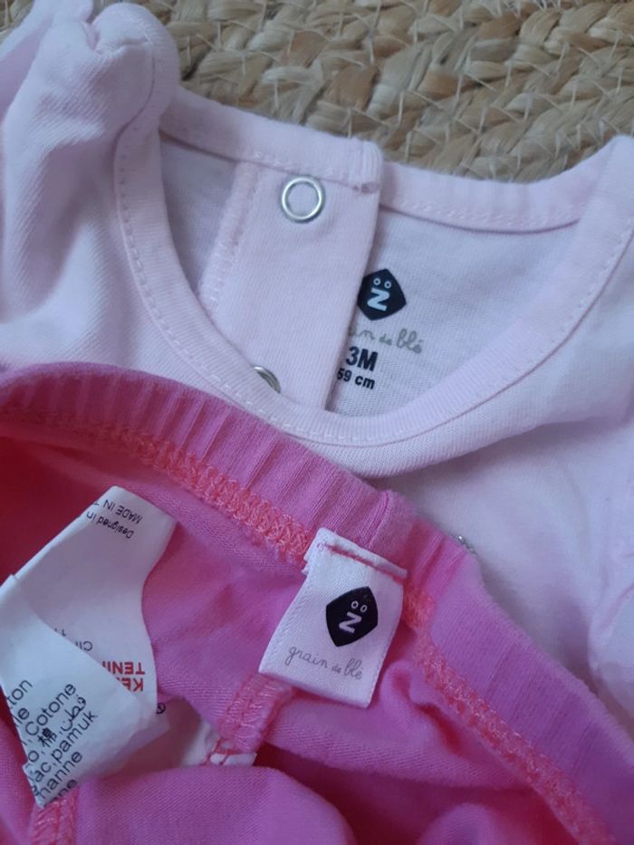 Ensemble haut sans manches et legging 3 mois - photo numéro 5