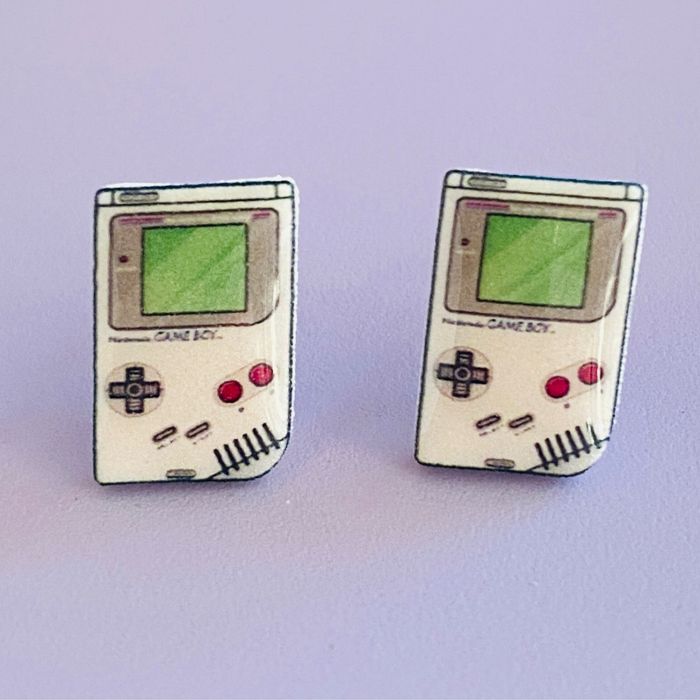Boucles d’oreilles Fait main Résine Game Boy