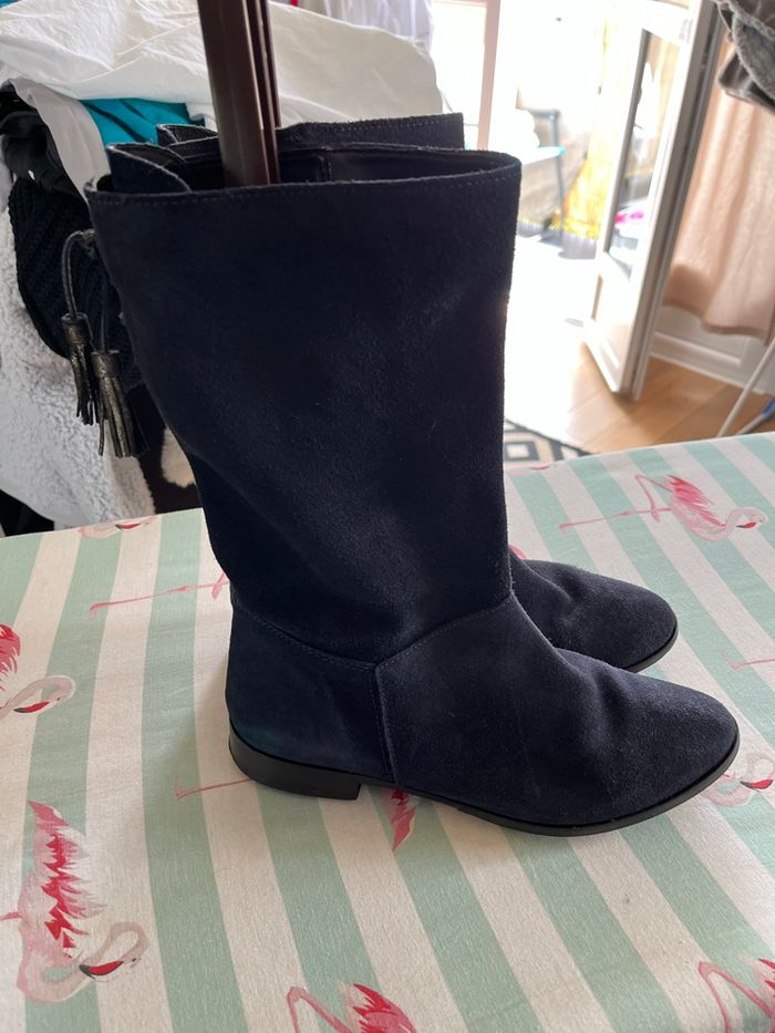 Bottes velours bleu nuit eram taille 38 - photo numéro 4