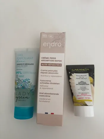 Lot soins visage & corps – Endro, Lady Green, Garancia (neufs)