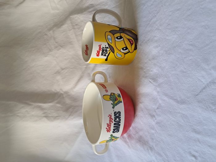 Lot bol 2 ances oreilles Kellogg's 2019 smacks + tasse mug miel pop's céréales
