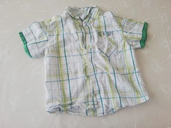 Chemise manches courtes à carreaux 4 ans kidkanai