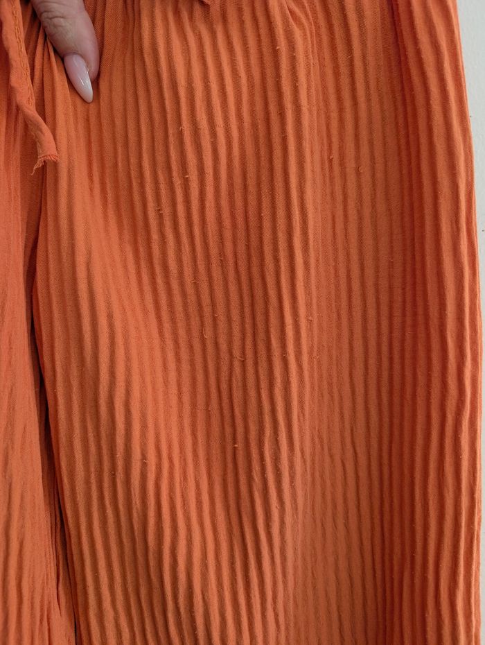 Ensemble tee-shirt manches courtes et pantalon fluide blanc et orange lila rose 4 ans - photo numéro 6