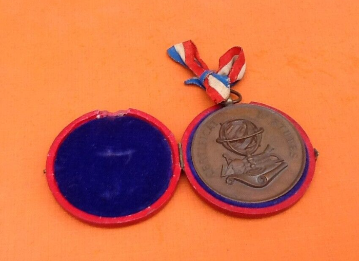 Médaille XIXème en cuivre dans son écrin Certificat d' Etudes - photo numéro 8