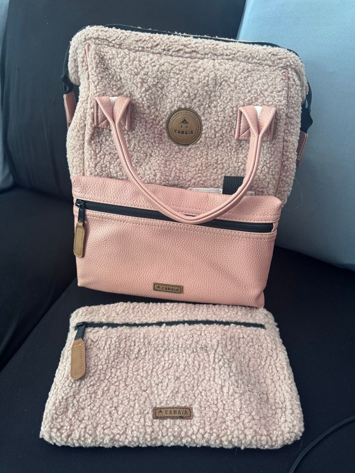 Sac à dos cabaia vieux rose - photo numéro 4