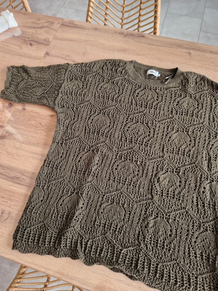 Pull en crochet kaki Only XS