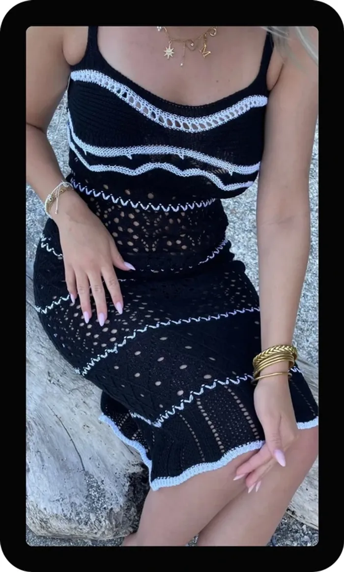 Robe de plage en crochet macramé - photo numéro 3