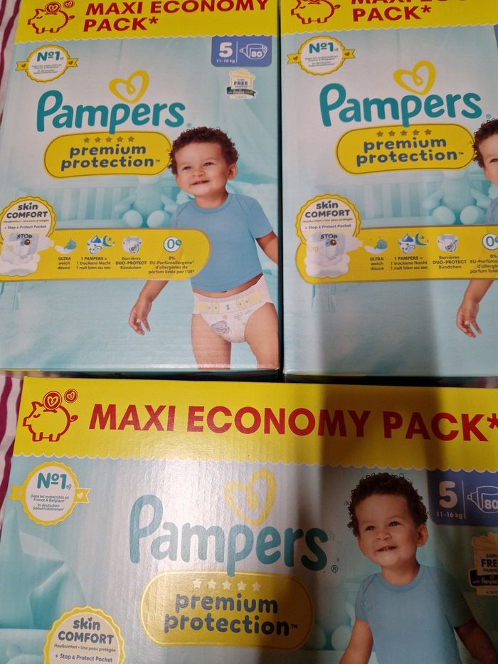 3 maxi packs Pampers premium protection taille 5 - photo numéro 2