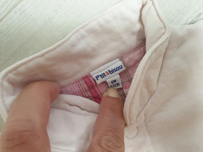 Veste printemps fille 6 mois p'tit bisou rose - photo numéro 3