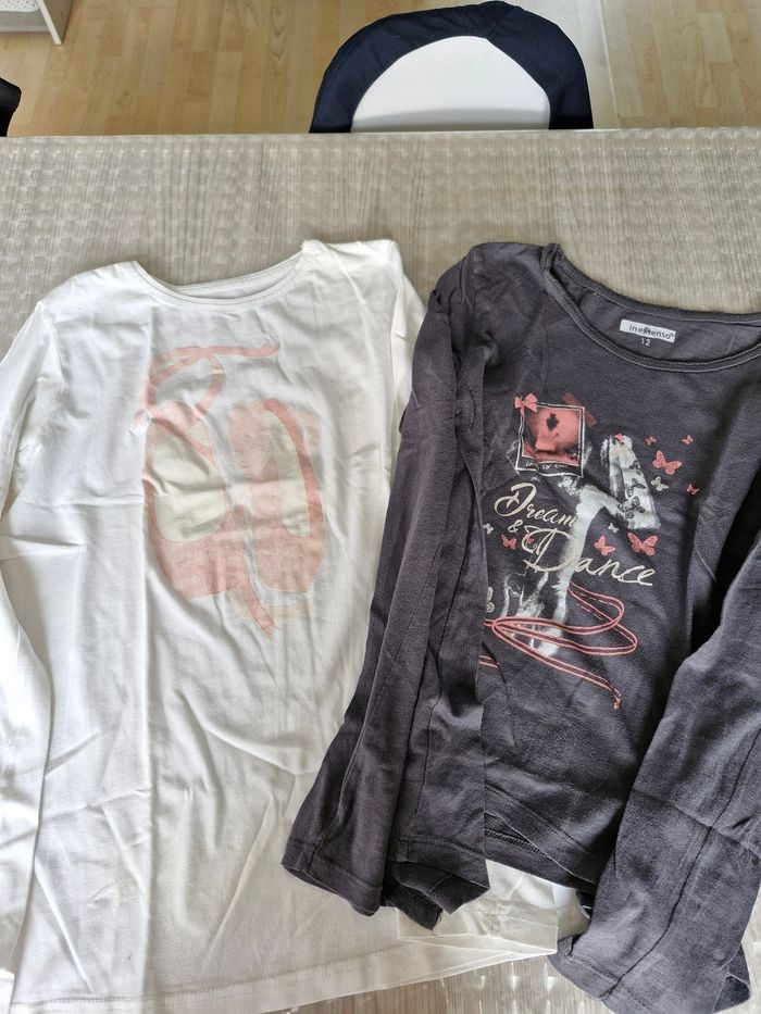 2 T-shirt manche longue fille