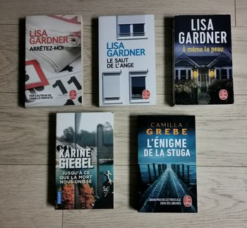 5 Thrillers format poche Lisa Gardner Camilla Grebe Karine Giebel