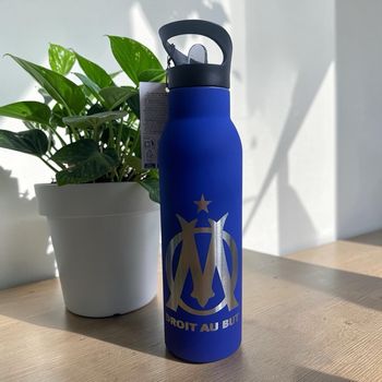 Gourde OM Sport Avec Paille - Olympique de Marseille - Bleu Marine